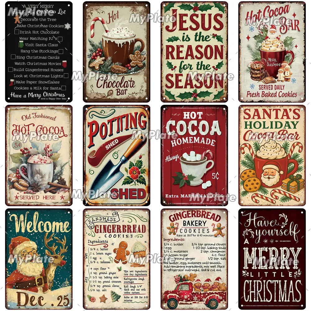 [MyPlate]  Tin Sign GINGERBREAD BAKERY 8x12Inch Metal Sign Retro Plaque Home Decor Metal Man Cave Bar Pub Club Wall Decoration view 2