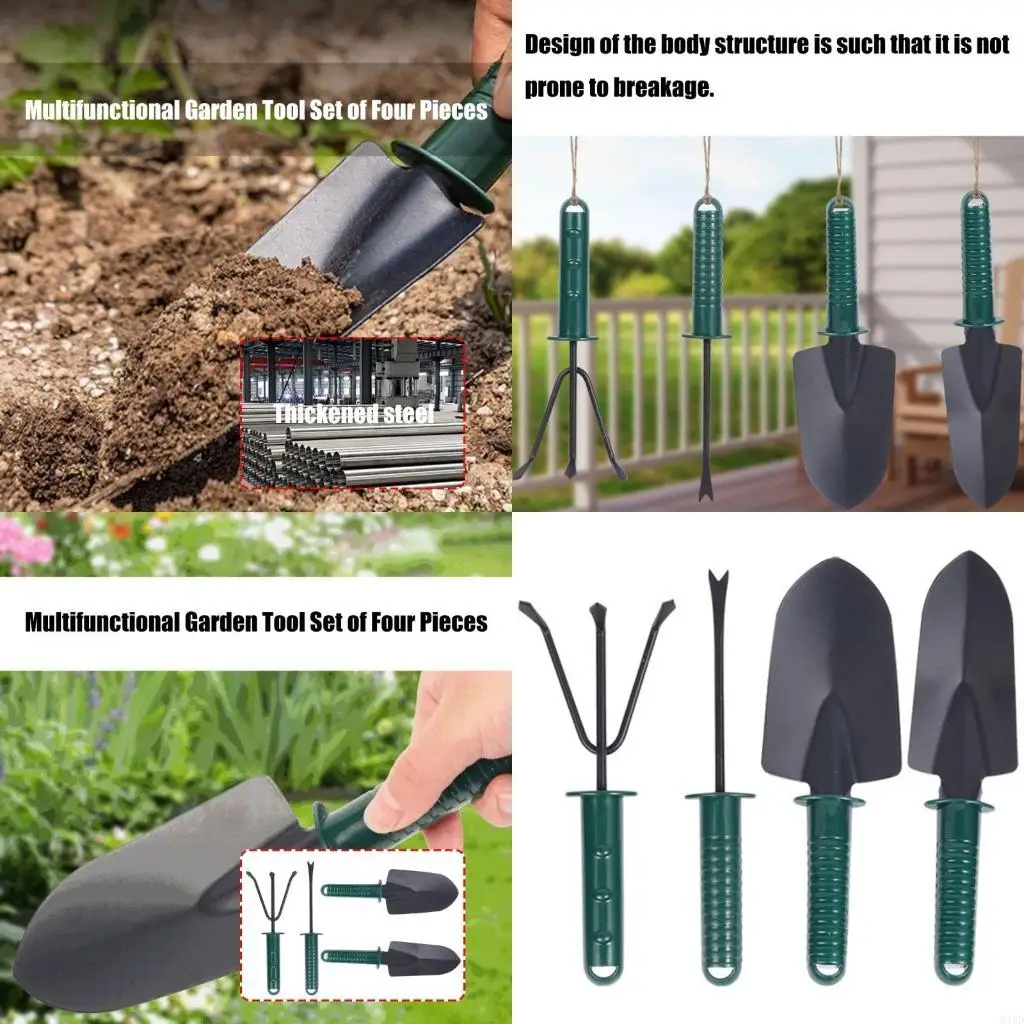 

Handy Garden Tool Set Ergonomic Handle for Enthusiasts & Professional Gardeners M4YD