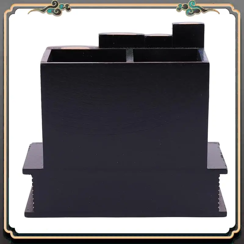 Reliable-2X Multifunction Retro Wooden Pen Holder Book Shape Wood Craft Home Decor Pencil Desktop Storage Box
