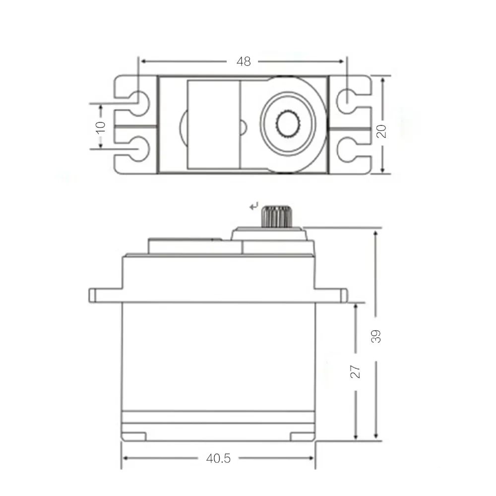 JX PDI-HV5523 23 kg High Torque HV Metal Gear Digital Servo Hochspannungsservo für RC Auto Roboter Flugzeug Flugzeug Drohne DIY Teil