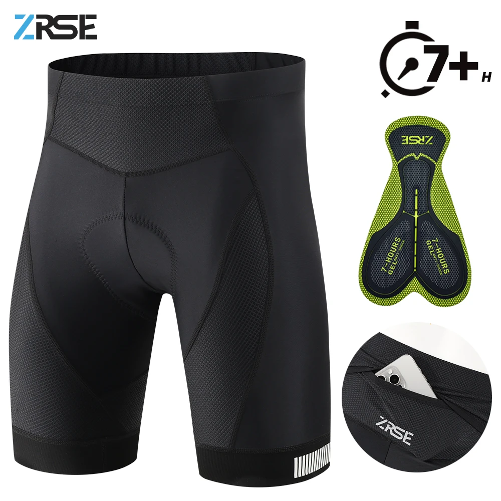 ZRSE Men Cycling Shorts 7 Hours Breathable Bicycle Clothing Mountain Bike Downhill Tights Clothes Gel Padded Women Male Enduro