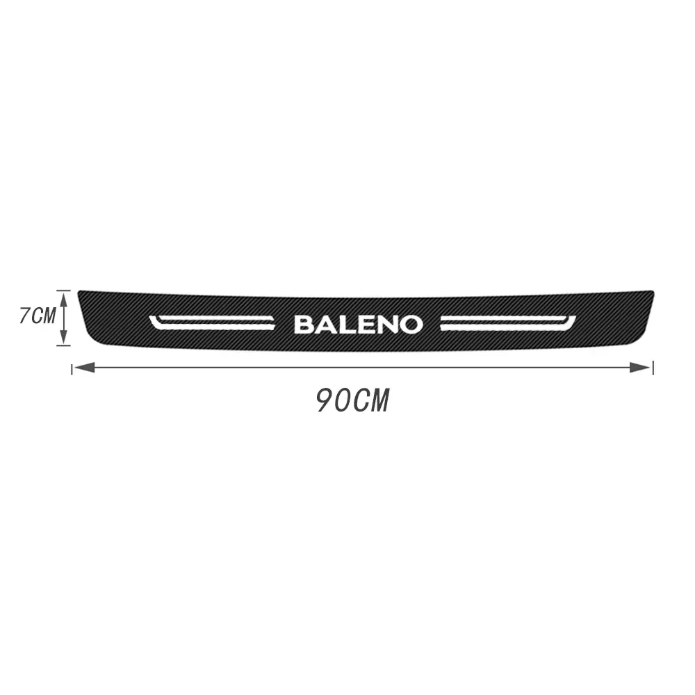 Car Front Rear Door Threshold Sill Stickers for Suzuki Baleno Logo 2023 Trunk Bumper Protect Plate Anti Scratch Trim Accessories