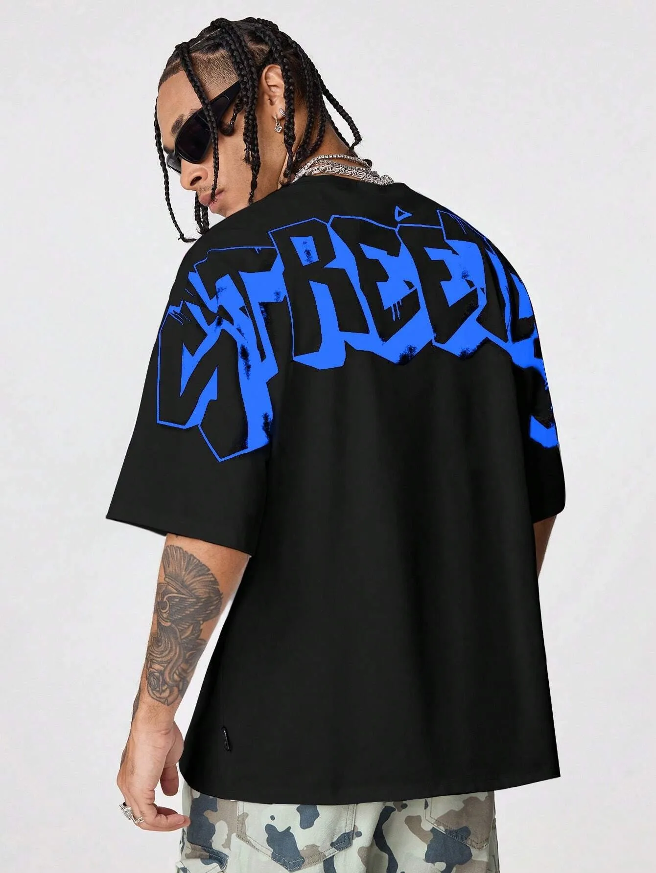 2026 Summer Men's T-shirt with Letter Print Breathable Lightweight Casual Fashionable Outdoor Men's T-shirt