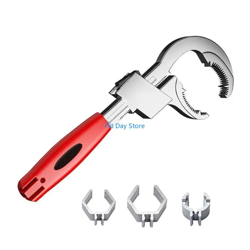 F92C Adjustable Faucet Wrench for Tight Space Under Sink Wrench Faucet Tool Multifunctional Sink Plumbers Wrench for Bathroom