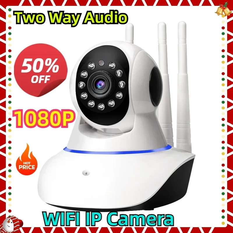 

1080P WIFI IP Camera Smart Home Two Way Audio Pan Tilt Wireless Security CCTV Camera Support RJ45 Port