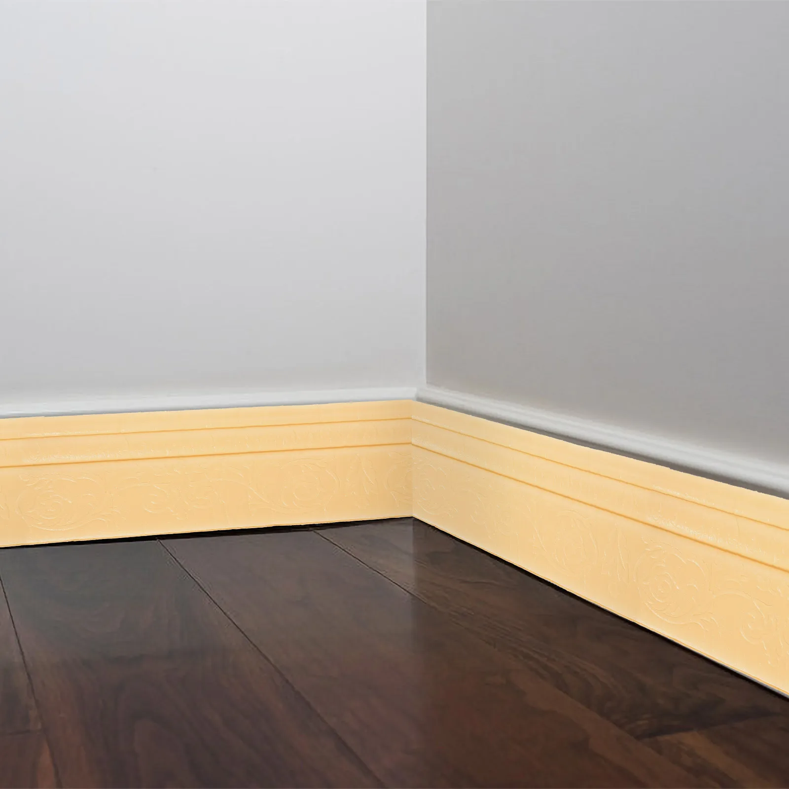 

Self Adhesive Baseboard Strip 23x10cm Silver Gray Thickened Wall Sticker Home Office Decor Peel Stick Border Moldings Skirting