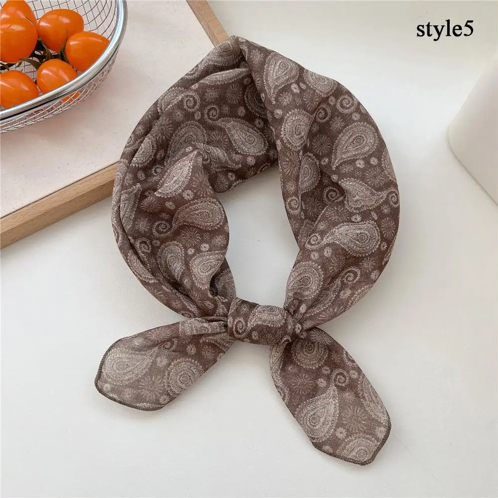 58*58 см хлопковый льняной шарф, квадратный шейный платок для женщин, элитный бренд, галстук для волос, шарф, новый хиджаб, шали, платок, женский