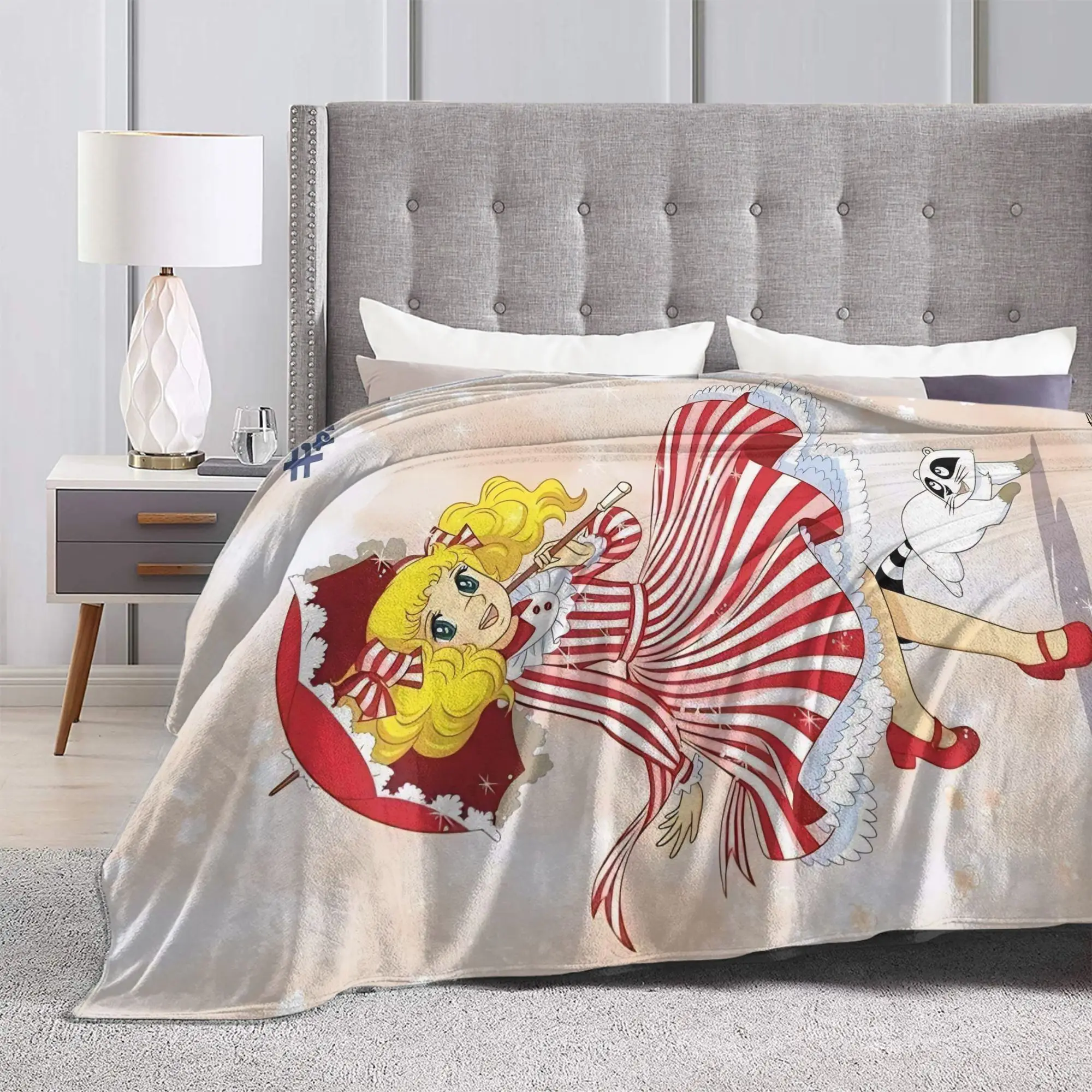 سوبر بطانية دافئة الفتيات الفتيان السفر كاندي كاندي مانغا رمي بطانية الفانيلا المفرش للمنزل ديكور الجمالية أريكة غطاء سرير