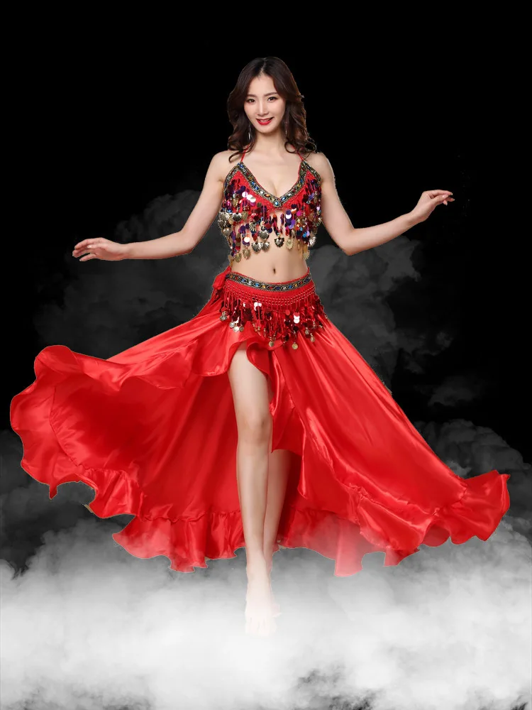 

Lady Belly Dance Costumes Oriental Bellydance Skirt Performance Belly Dance Clothes 3pcs Bellydancing Skirt Suits Nightclub Wear