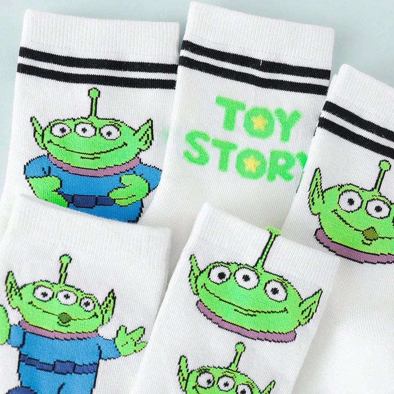 5 Pairs Of Four Season Unisex Fashionable And Cool Cartoon Striped Letter Versatile Comfortable Casual Long Socks