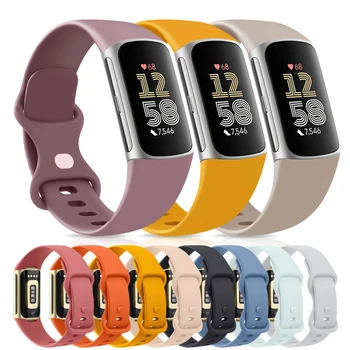 Fitbit Charge 5용 Smartwatch 밴드 Fitbit Charge 5/Charge 6 Correa Wistband 교체 밴드용 6 스트랩 조절식 시계 밴드