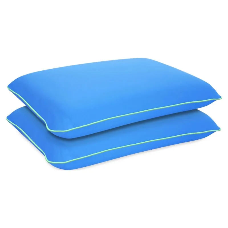 

NEW Memory Foam Fun Pillow with Cool-to-the-Touch Cover, Standard/Queen, Cosmic Blue, 2 Pack