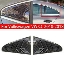 For Volkswagen VW CC 2010-2018 Car Rear Louver Window Side Shutter Cover Trim Sticker Vent Scoop ABS Carbon Fiber Accessories