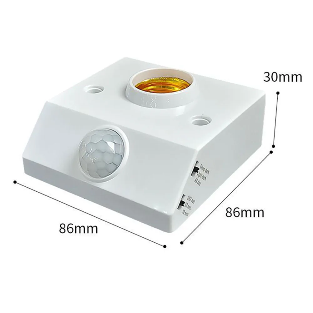 1pc E27 Infrared Induction Lamp Socket Holder Adjustable Intelligent Sensing Lamp Holder For IR Human Body Sensing Lamp Holder