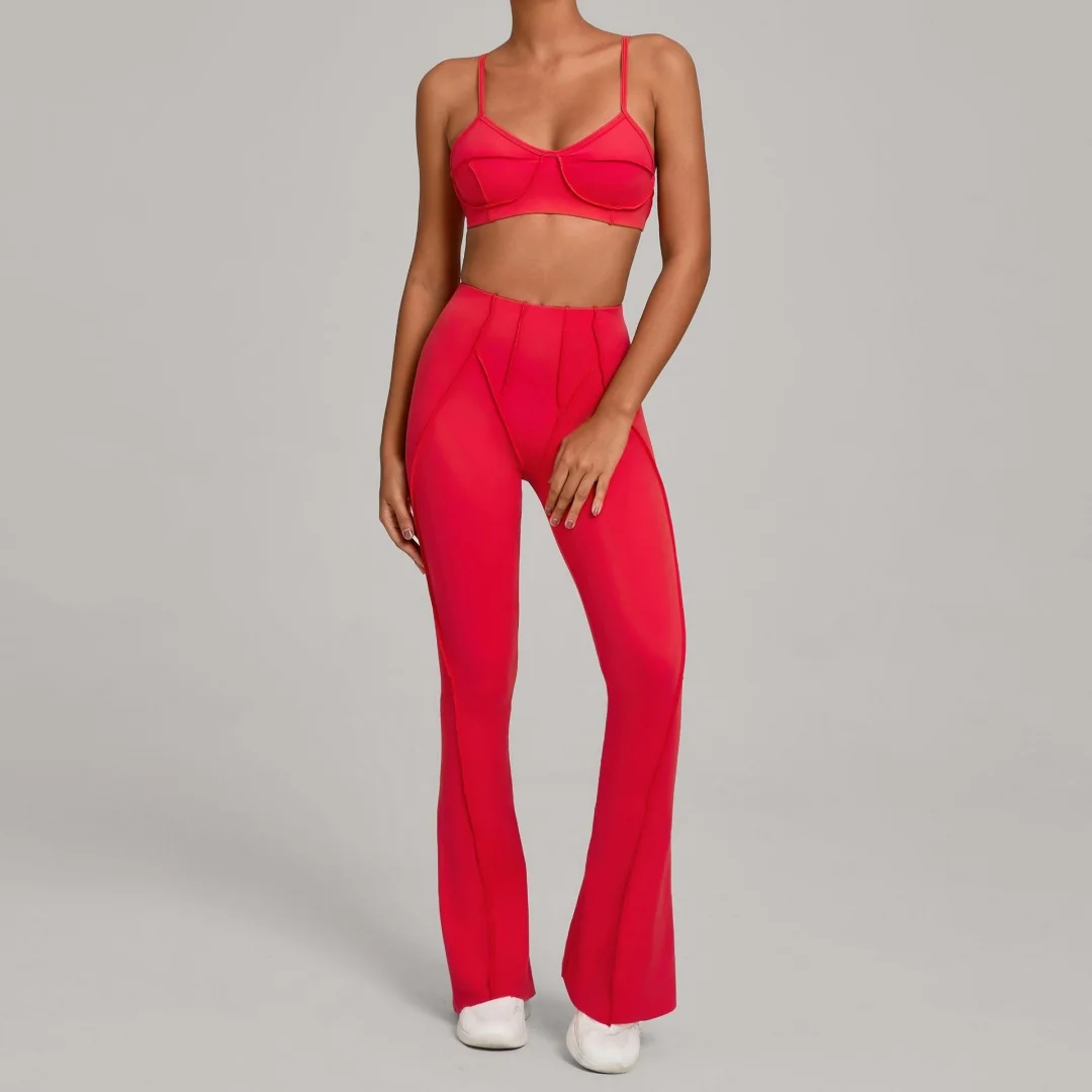 

New Tight Brushed Yoga Set High Waist Hip Lift Sports Bra Pants Women's 2pc Suit Running Workout Clothing Gym Fitness Sportswear