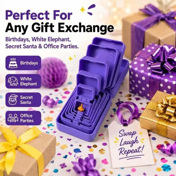 Multi Layer Surprise Prank Box, 3D Printed 6 Layer Box Inside Box with Mini Middle Finger Gifts Birthday Party Prank Gift Box