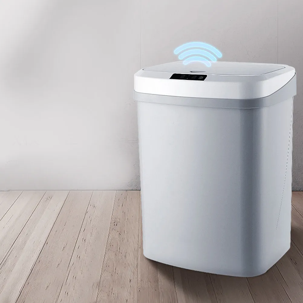

Умное мусорное ведро с автоматическим датчиком, 15 л, серое, с USB-зарядкой, для кухни, спальни, дома, интеллектуальное индукционное управление