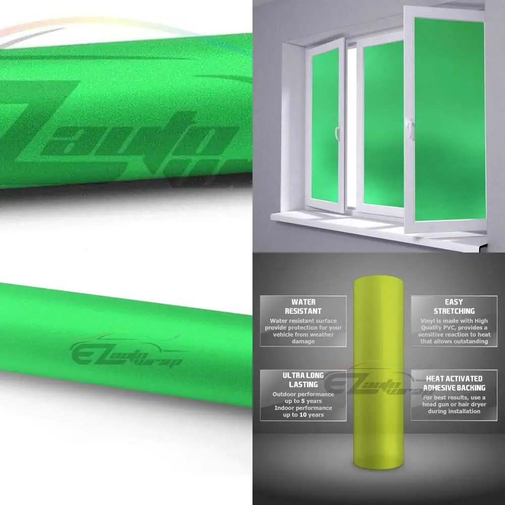 

48x96 Green Frosted Glass Window Film - Peel and Stick Privacy Sticker for Home & Bathroom - Waterproof and Easy Application