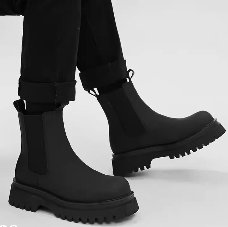 أحذية العروة الرجالية أحذية إنجلترا الكلاسيكية سهلة الارتداء أحذية العمل #1