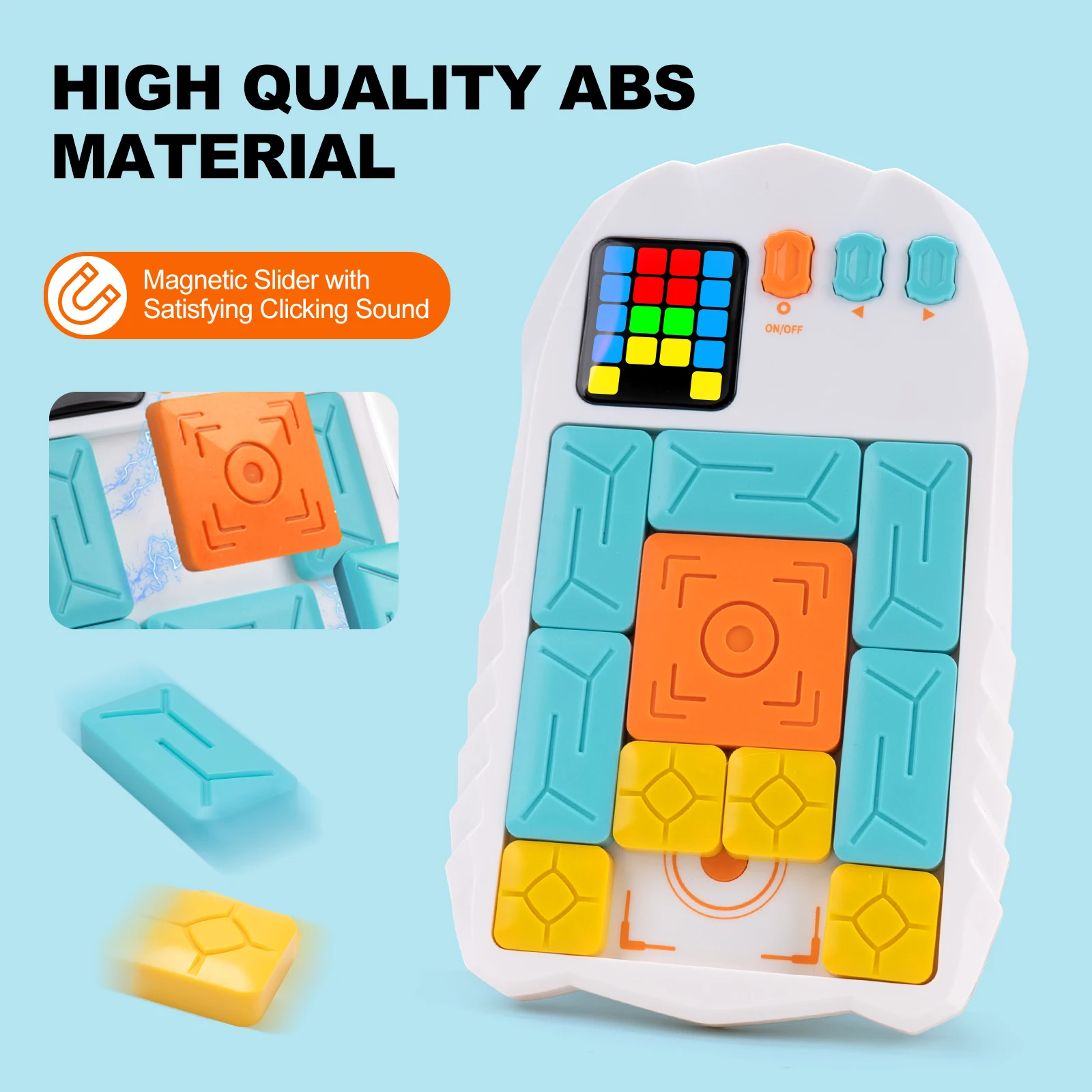 AI Huarong Road Magnetic Suction Block Sliding 500+ Levels Brain-burning Board Game Logical Thinking Training Toys Puzzle Toys view 4