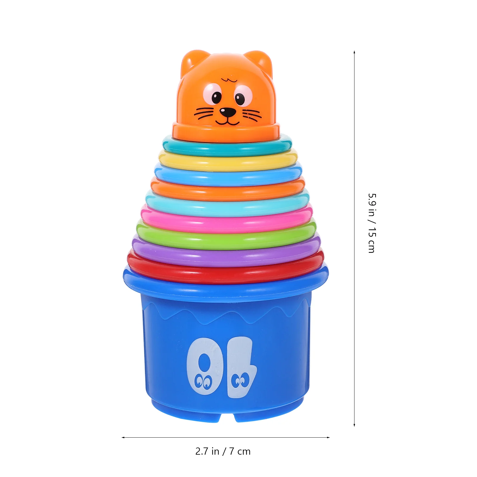 11 Uds. Tazas apilables de oso, juguete preescolar, juguetes para niños pequeños, suministros educativos para guardería, Material de paja