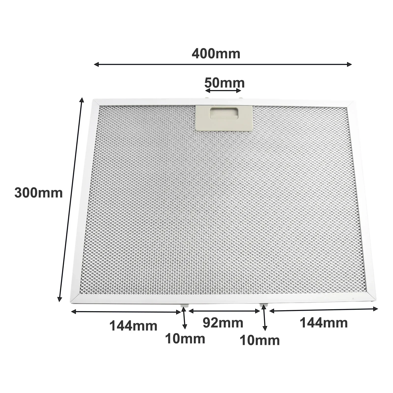 Silver Cooker Hood Filters Metal Mesh Extractor Vent Filter 400 X 300 X 9mm High Quality Material Durable And Practical