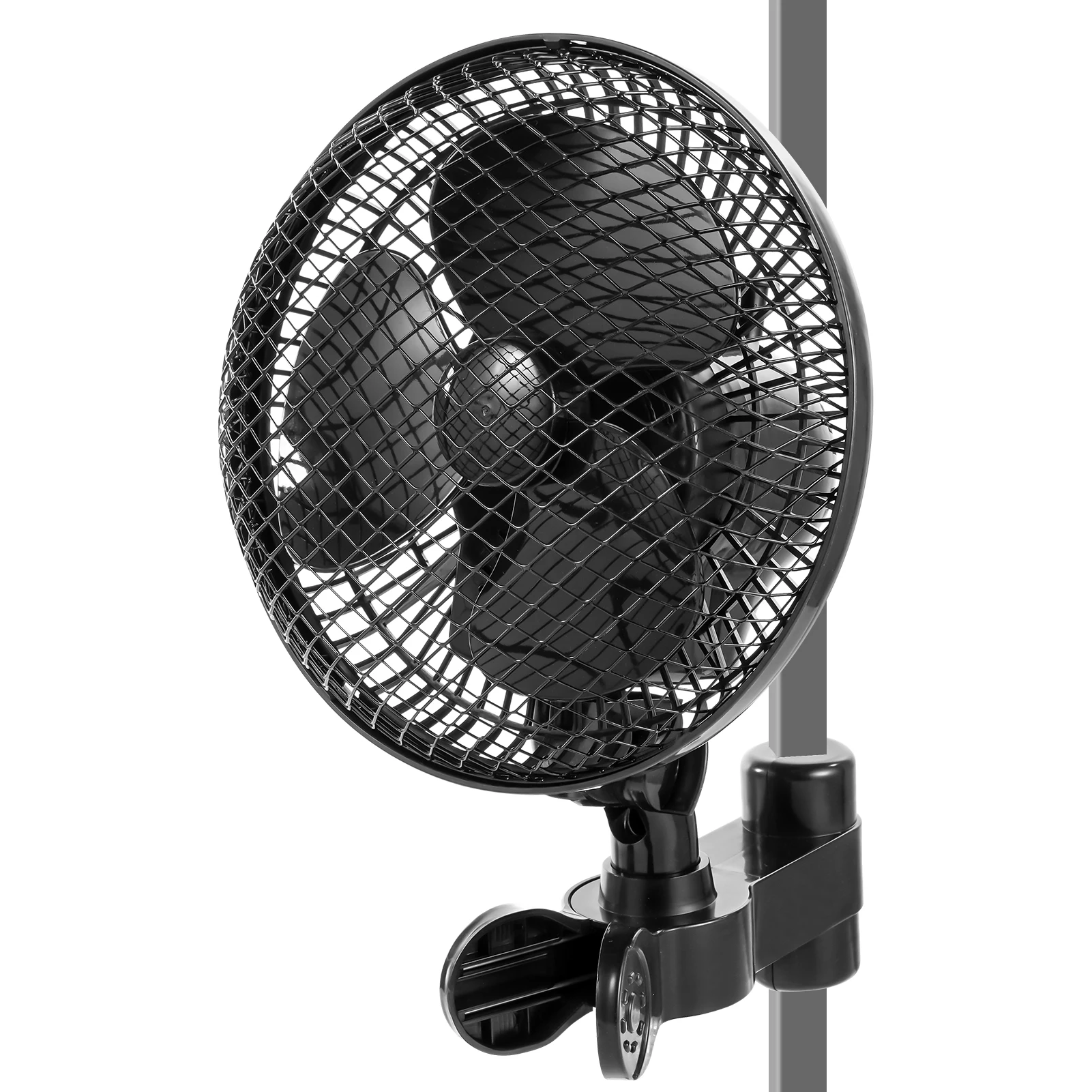 Schwenkbarer Grow Tent Clip-Ventilator, leiser oszillierender Lüfter, Luftzirkulations-Kühlventilator für Hydroponik, Gewächshaus, Pflanzenwachstum