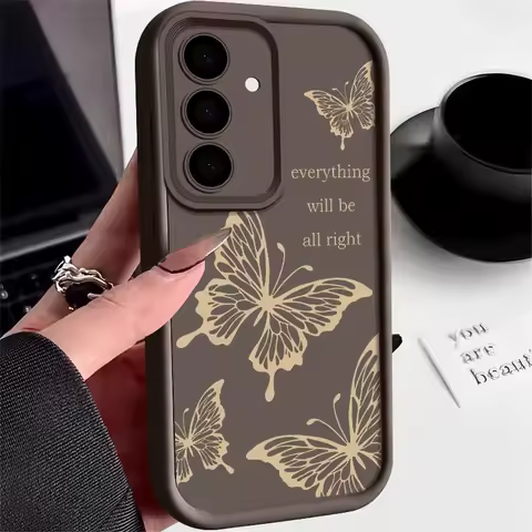 Butterfly Case For Samsung Galaxy S25 Edge S24 S22 Ultra S24 S23 FE A17 A56 A55 A16 A54 A15 A35 A25 A53 5G Soft Silicone Cover