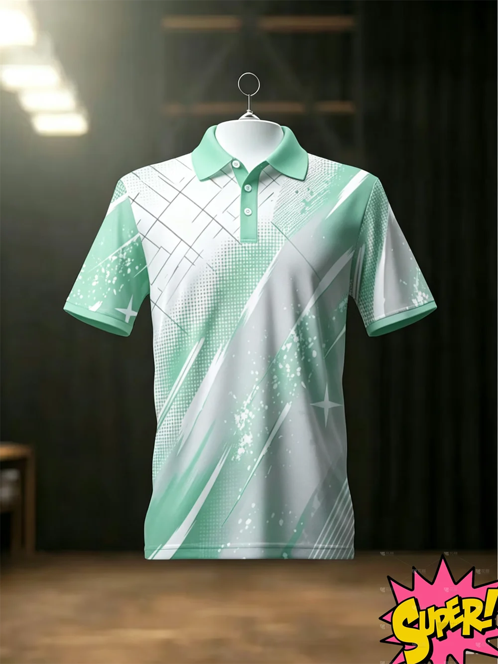 Mens Striped Color Blocking Design Polo Shirt Jogging Hiking Gym Training Outdoor Workout Durable Polyester Tee Sports Tshirts