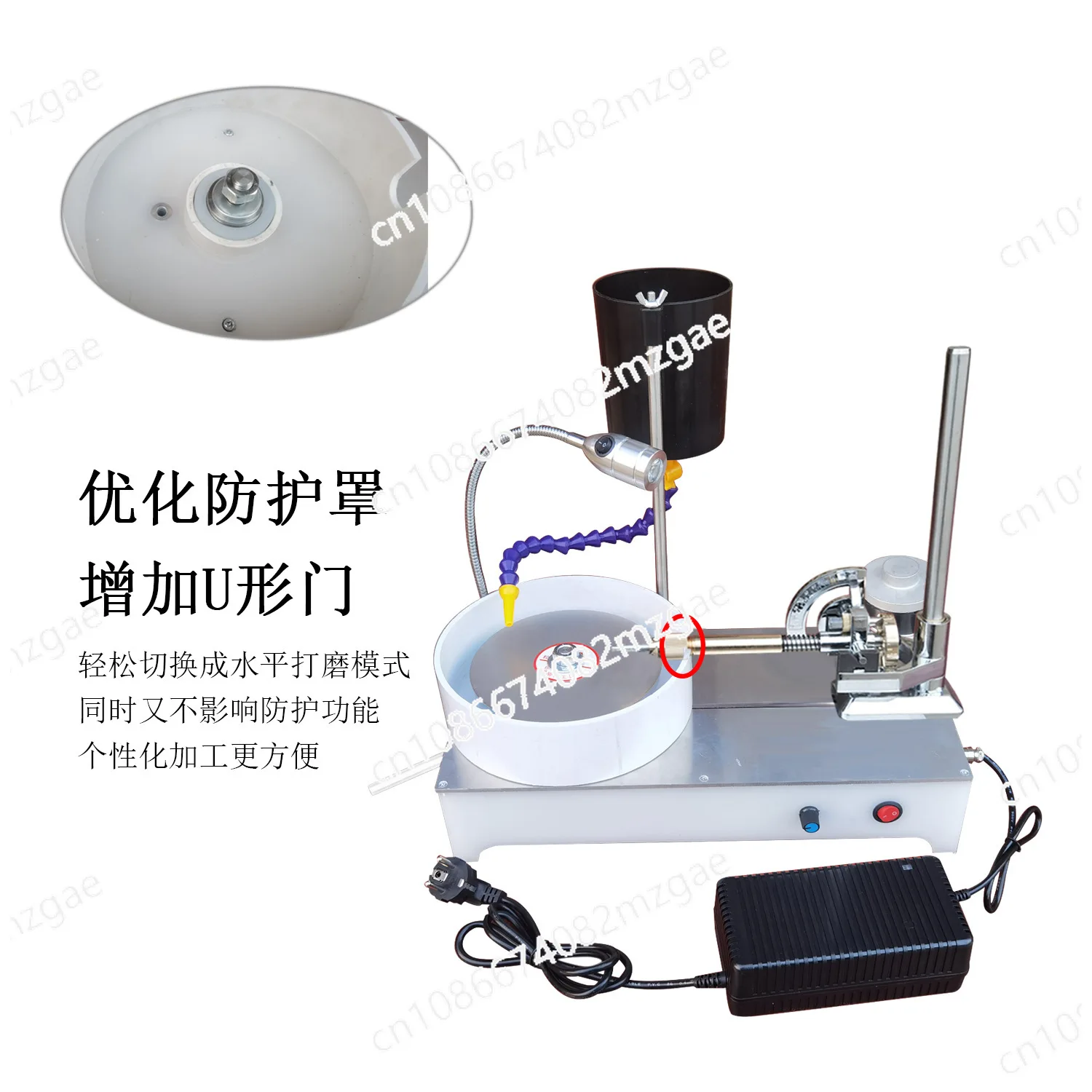 Desktop Gemstone Grinding Faceting Machine Faceted Polishing Machine Jewelry Polisher Flat Grinder Lapidary Machine 2800RPM 120W