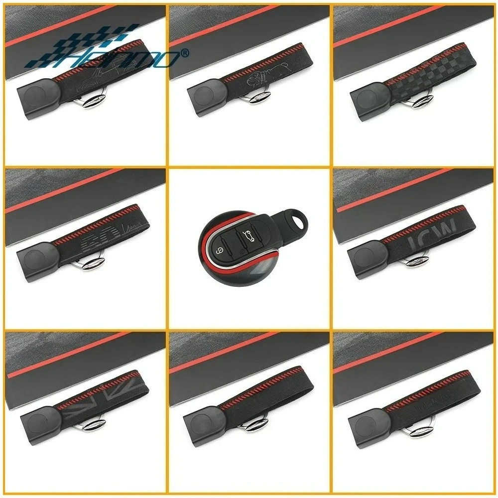 Car Styling Suede Accessories KeyChain Key Case Cover Protector Rope For MINI Cooper JCW D S ONE F54 F55 F56 F57 F60 Countryman