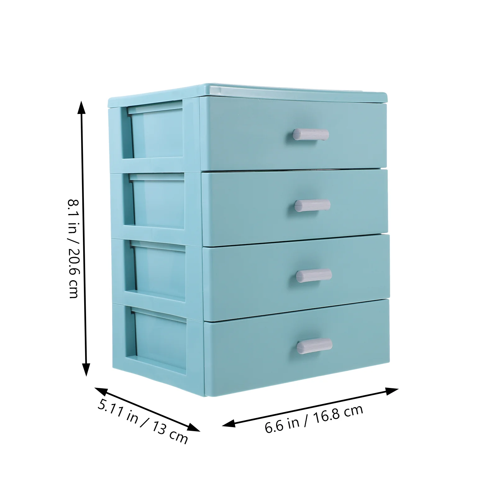 Four Layer Blue Desktop ganizer With Drawers Storage Box Desk Accessories Stationery Holder Office Filing Cabinet Tabletop