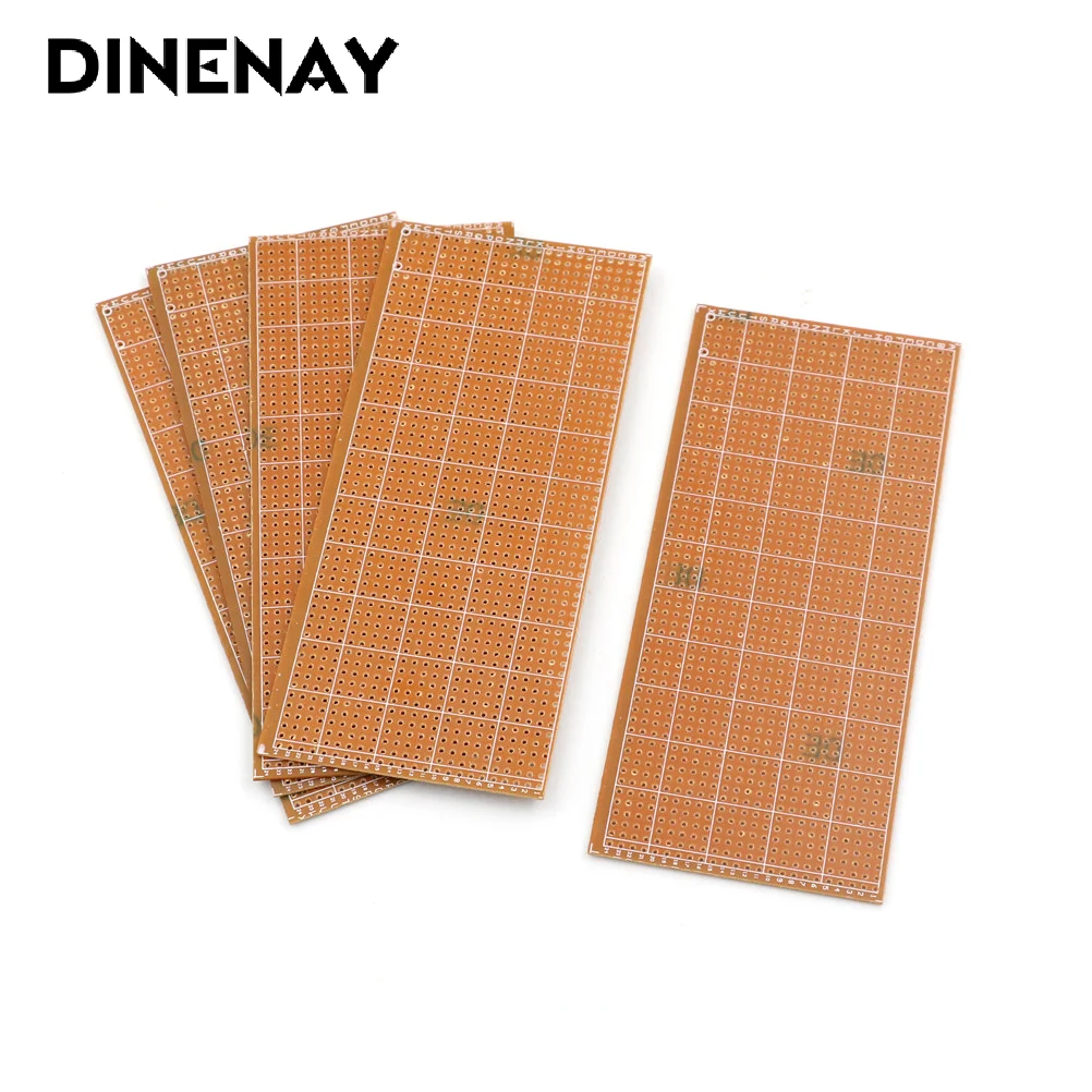 5 Pcs 6.5x14.5cm Stripboard Uncut PCB Platine Single Side Circuit Board