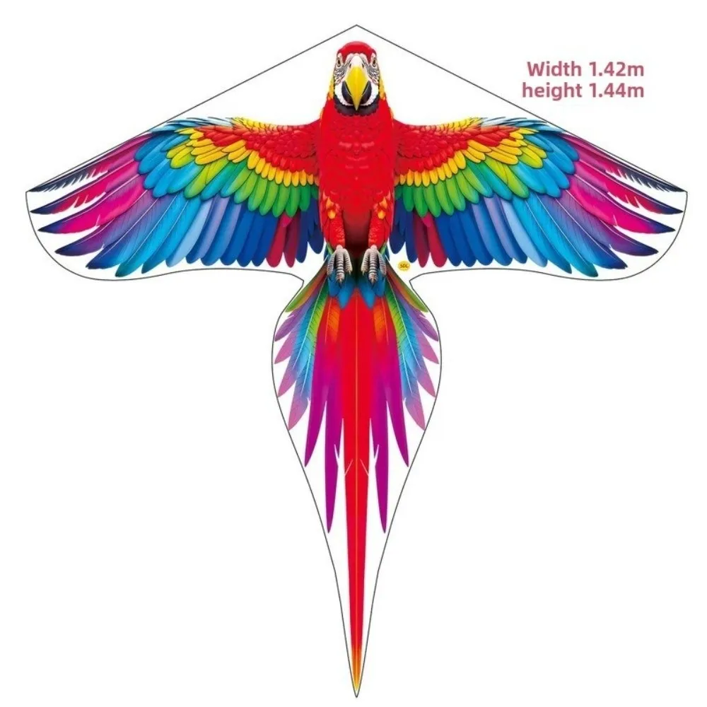 Easy To Fly Large Bird Kite Macaw Parrot Long Tail Animal Wind Kites 100M Kite Line Good Flying Outdoor Flying Toy Fun Sports