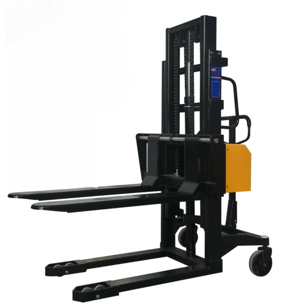 

Semi-electric stacker hydraulic forklift remote control small battery lift