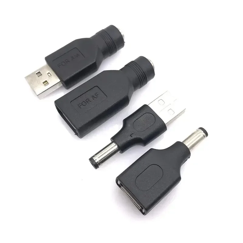 DC 5.5 * 2.1MM Power Converter USB Male Female To DC Male Female 5V Plug Charging Adapter Round Power Adapter Converter Heads