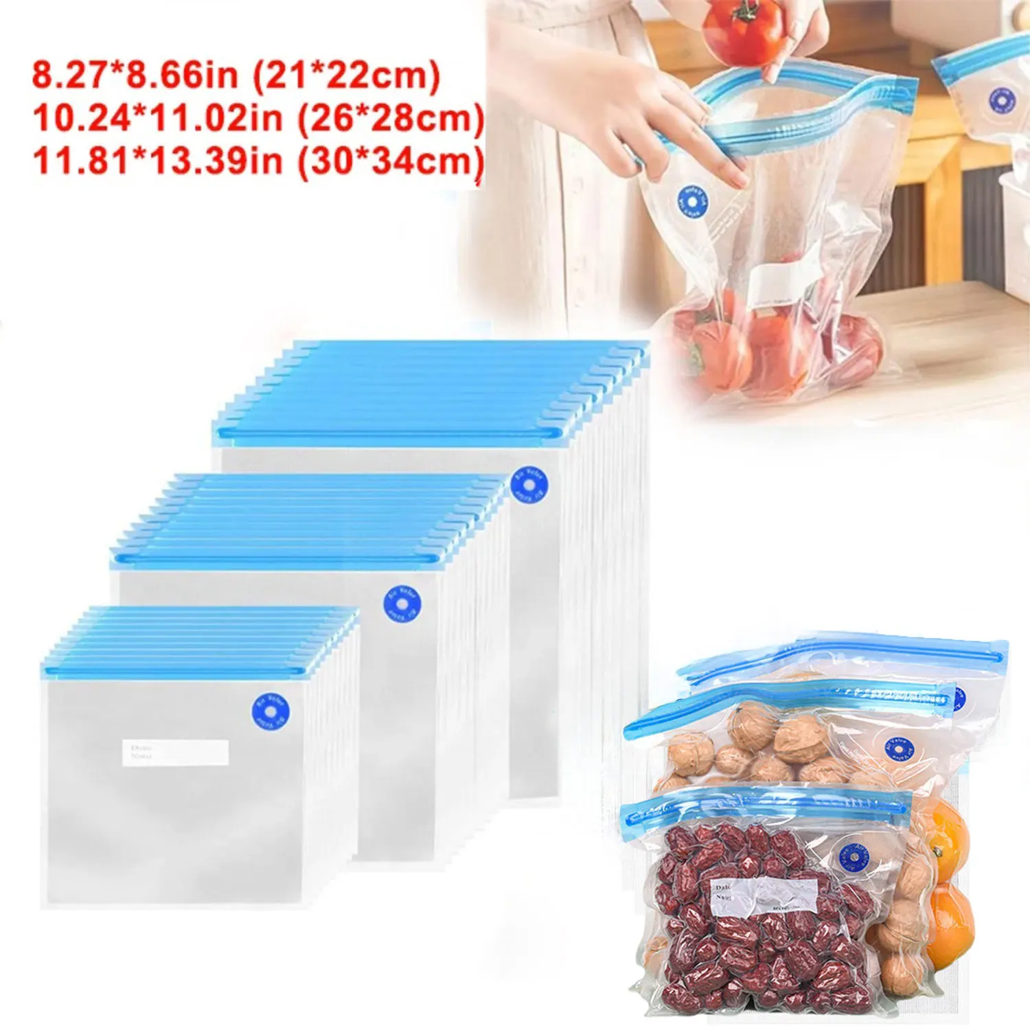 ถุงซูวีดแบบใช้ซ้ำได้ ถุงซีลสูญ - Food Storage Handling บทวิจารณ์และราคา