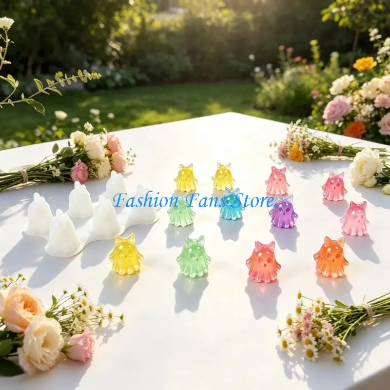 Reusable Spirit Jewelry Mold with 6 Bowknot Shapes, Flexible Silicone Casting Form for Miniature Scenes, Keychains, and