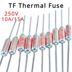 100PCS TF Thermal Fuse RY 10A 15A 250V Temperature Fuse Temperature Control Thermostat Switch 120 142 155 172 216 240 280 Degree