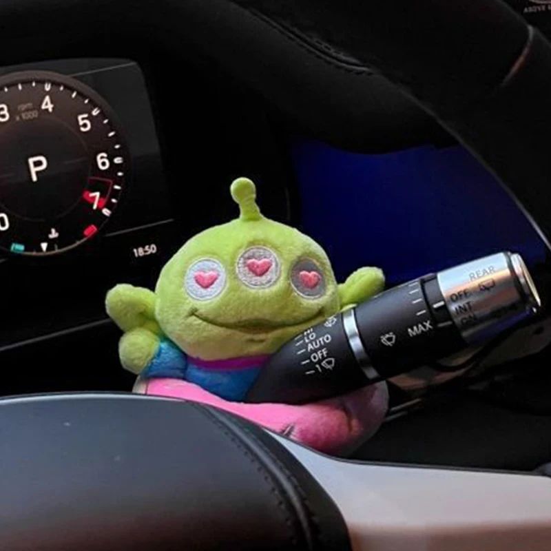 Disney Alien Wiper Decorate Doll Anime Toy Story Three-Eyed Alien Car Turn Signal Accessories Girls Cartoon Plush Toy Gift