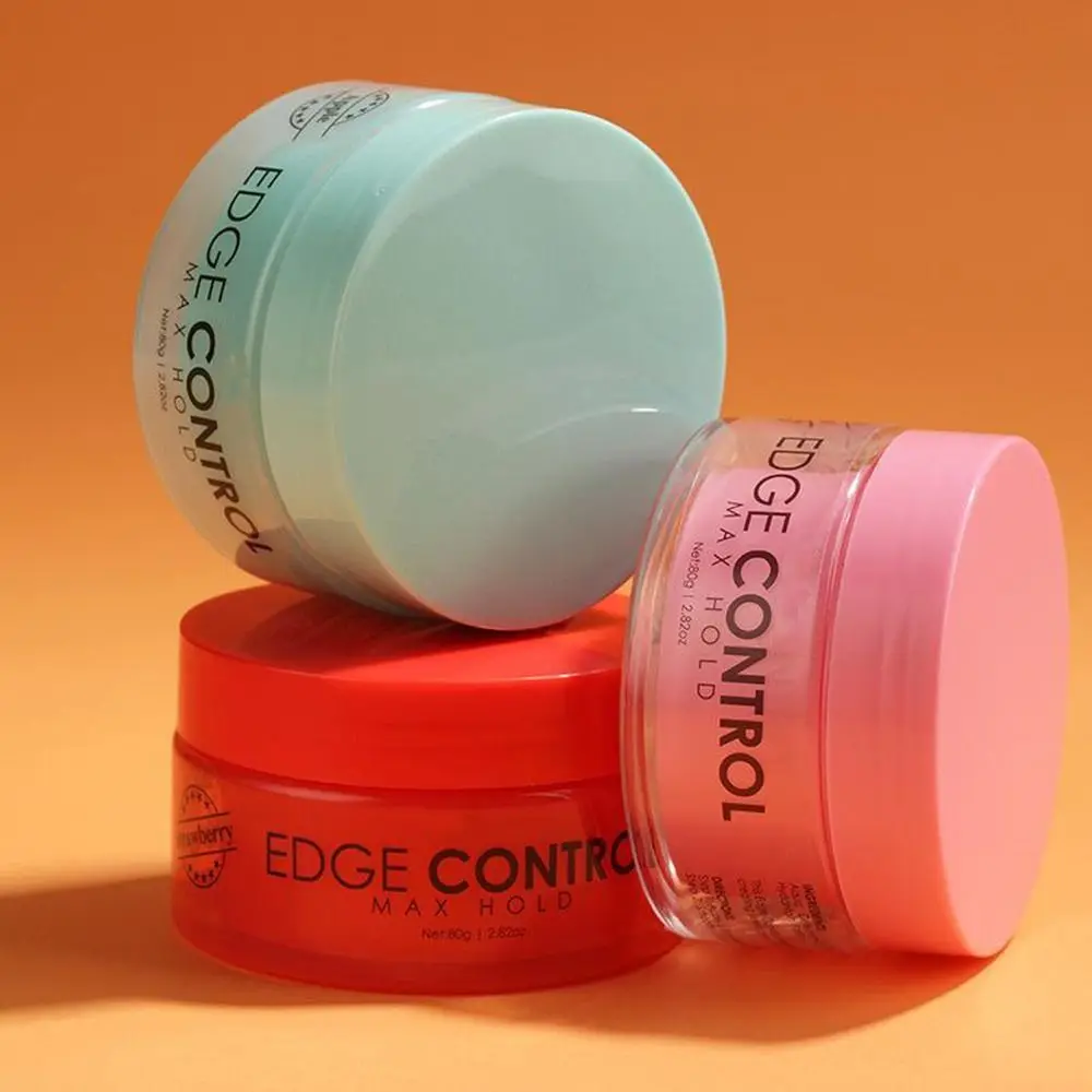 2.82Oz Beard Edge Control Wax with Castor Oil Fruity Scent Hair Styling Gel Non-Greasy Strong Hold Edge Control Gel