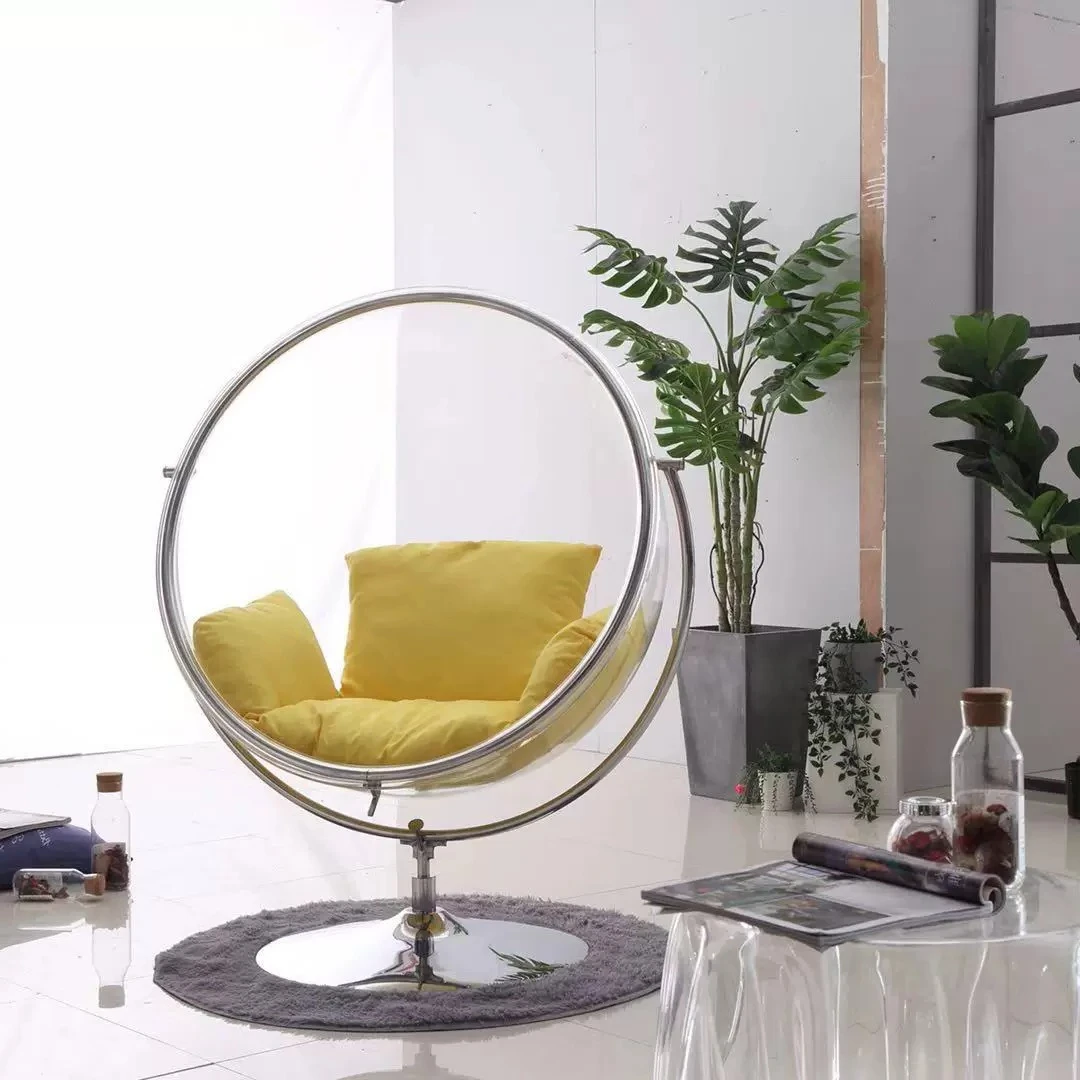 Transparent Bubble Chair Hemispherical Hanging Chair Acrylic Hanging Basket Swing Ball-Shaped Chair