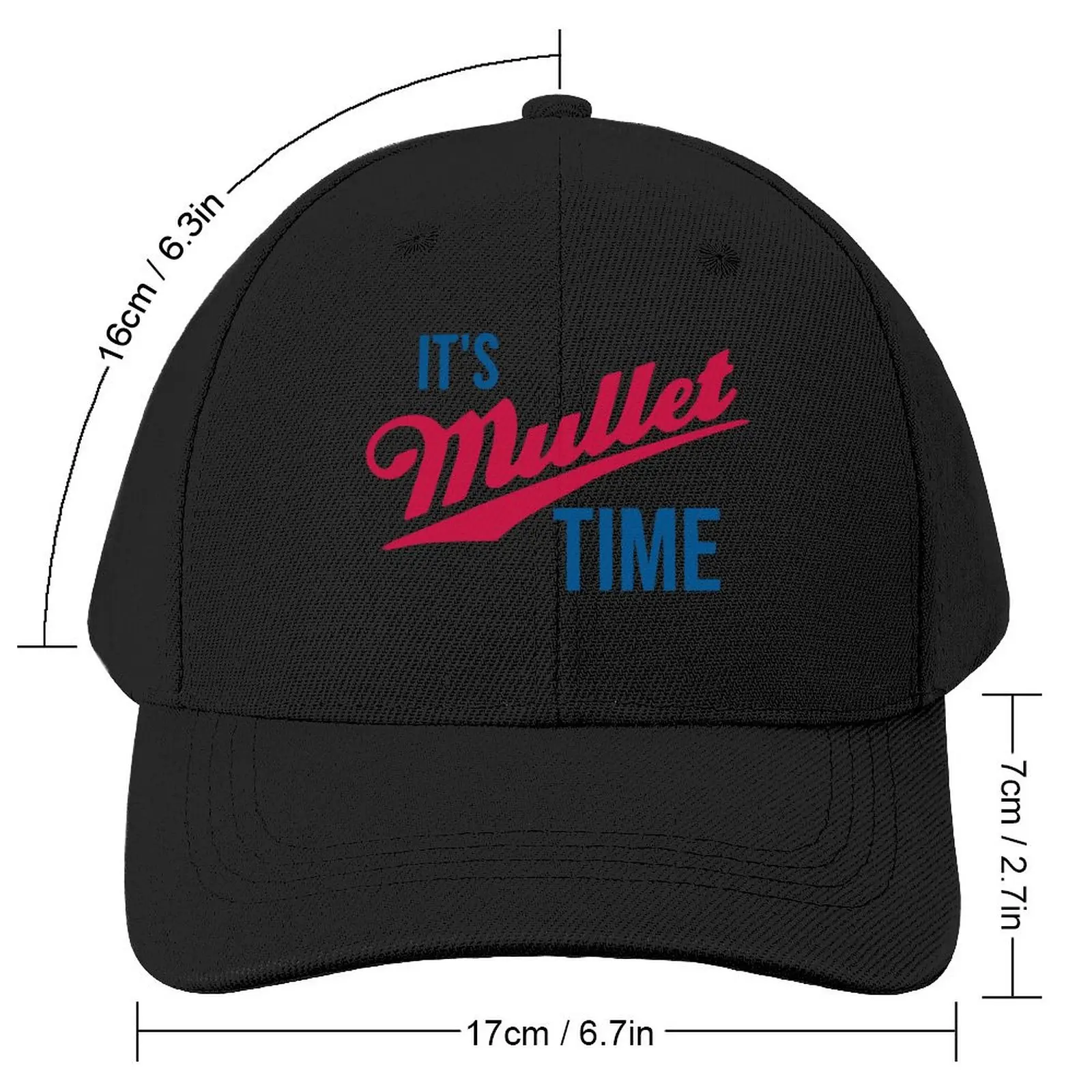 It's Mullet Time, Funny Mullet Baseball Cap western hats New In The Hat Anime Hat Dropshipping Cap Woman Men's