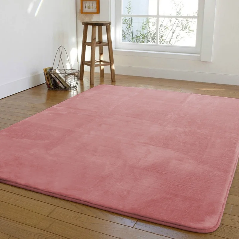 Baby Play Mat for Floor,0.75 Inch Thick Memory Foam, Soft Coral Fleece Surface Rug, Non-Slip Safe for Crawling&Hardwood Floors