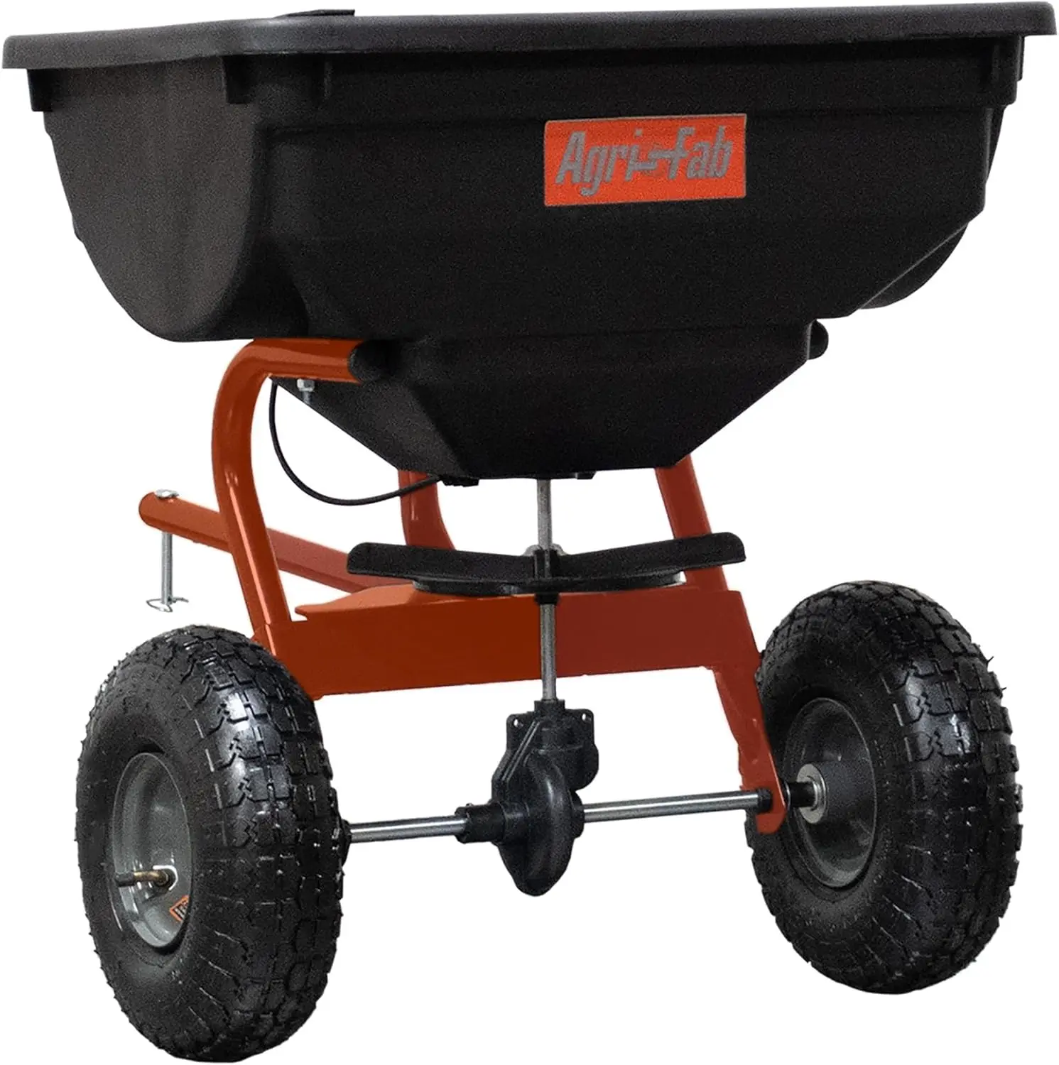 85 lb. Tow Broadcast Spreader,Black/Orange