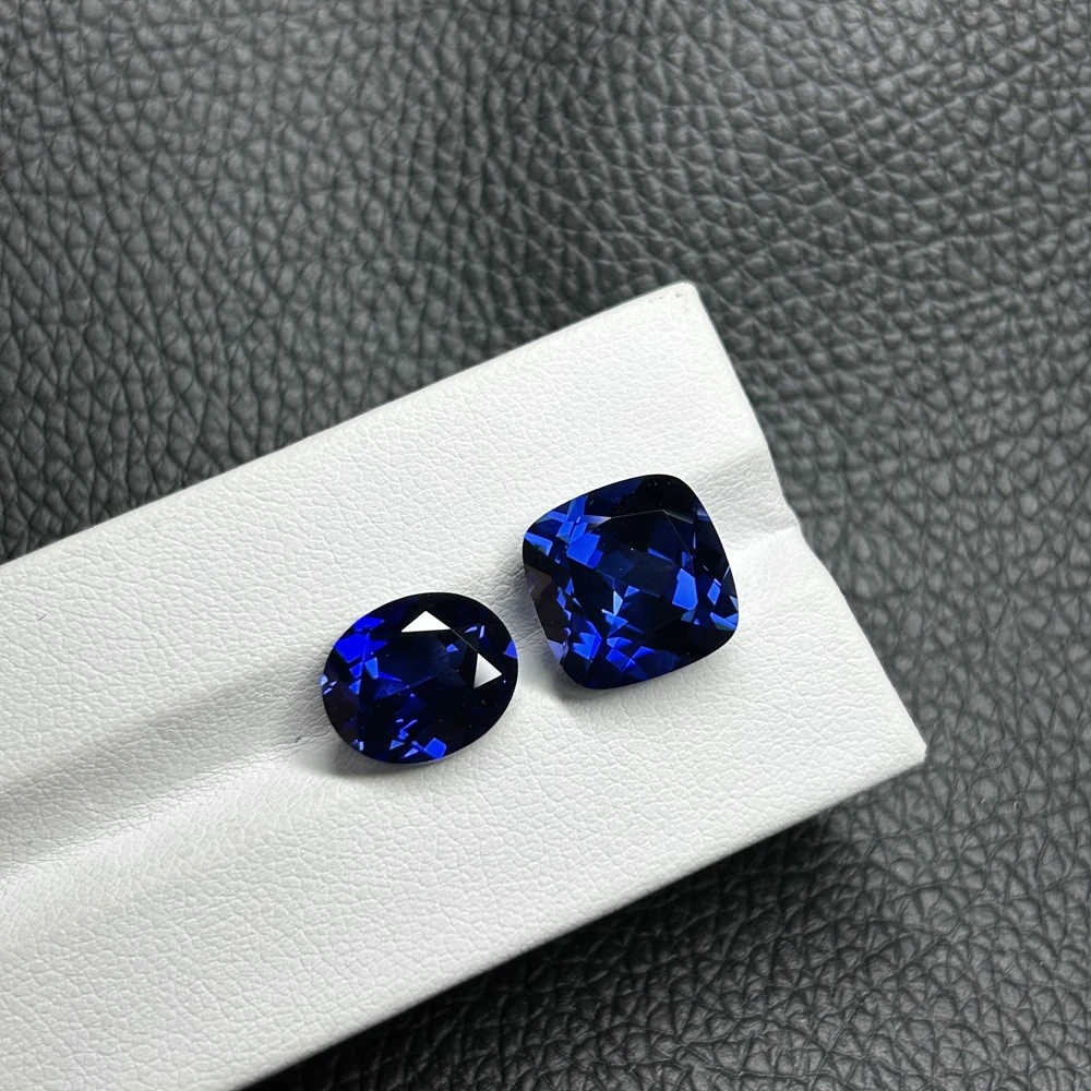 

Meisidian Oval Cut 10x12 Cushion 12x12mm Laboratory Grown Gemstone Royal Blue Sapphire