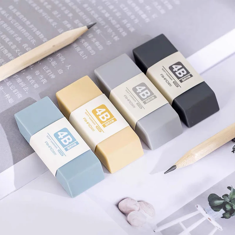 5pcs 4B Pencils Eraser Student Office School Stationery Writing Art Drawing Rubber Wrong Questions Correction Eraser