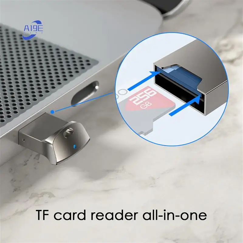 A19E-2X Mini TF Card Reader USB Компьютерный Card Reader TF Card Memory Reader Адаптер со светодиодным индикатором для компьютера Автомобильное аудио