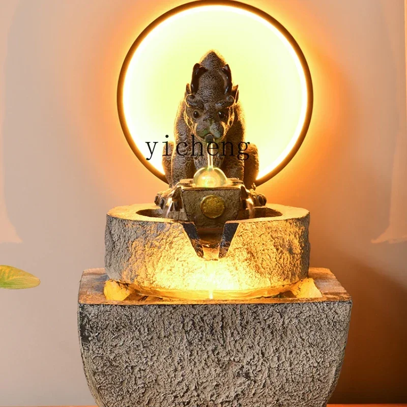 

living room home interior living room store front desk flowing water fountain lucky landscape decoration ornament