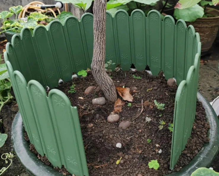 Garden fence Thickened fence Outdoor plastic insert Grass stone barrier Flower bed Vegetable garden fence